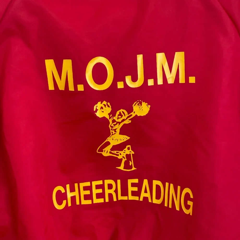 Vintage 80’s Butwin Nylon Cheerleading Jacket - Red Yellow Bomber Retro - Picture 3 of 11